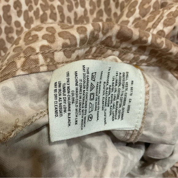 ANTHROPOLOGIE The Wanderer Animal Leopard Straight Relaxed Leg Pants Cotton 29 - Picture 10 of 11
